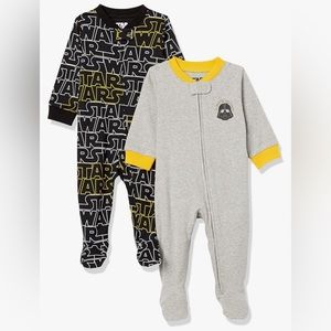 Amazon Essentials 2-pack Star Wars Logo - Sleep & Play 3M NWT